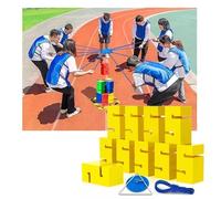 Team Building Block Tower Game, Outdoor Group Activity for Enhancing Communication and Fun