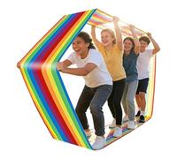 Team Building Game Running Mat 19.59 x 1.41m Striped Outdoor Underlay | Coordination Competition Mat For Adults, Kids, Indoor Use And Outdoor Play, Backyard Events, Sports Day, Party And