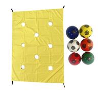 Team Building Tarp Game with Hole | Collaborative Group Activities with 6 Balls,Outdoor Sports Challenge Accessories for Community Events, Business and Schools