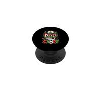 Team Candy Christmas Three Santa Reindeer Elf Candy Canes PopSockets Adhesive PopGrip