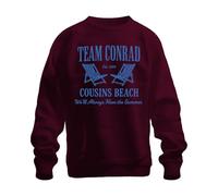 Team Conrad Cousins Beach We'll Always Have Summer I Turned Pretty Unisex Sweatshirt Pullover, burgundy, M