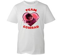 Team Conrad Fan Shirt - Show Your Support for Conrad with This Stylish Heart Design for Fans of The Summer I Turned Pretty (White, S)