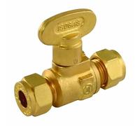 Team Controls Rigid Fan Gas Cock 8mm Brass Isolating Valve Gas Approved