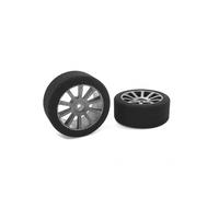 Team Corally Attack Foam Tyres 1/10 GP Touring 35 Shore 30mm Rear Carbon Rims C-14705-35