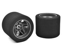 Team Corally Attack Foam Tyres 1/8 Circuit 32 Shore Rear Carbon C-14719-32