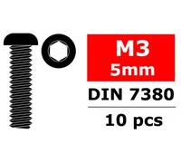 TEAM CORALLY HEX BUTTON HEAD SCREW M3X5 STEEL 10 PCS C-3003-30-05