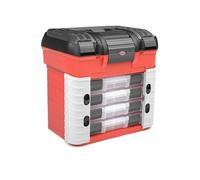 Team Corally Pit Case 4 Drawer Assortment Storage Box Black Red C-90251