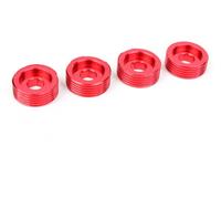 Team Corally Pivot Ball Adjusting Nut Aluminium Red Anodised 4 Piece Set C-00180-117