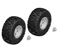 Team Corally Tyre and Rim Set 1/10 Monster Truck Chrome Rims C-00250-092-C