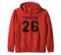 Team Dad 2026 Pregnancy IVF Reveal Baby Shower Adoption Zip Hoodie