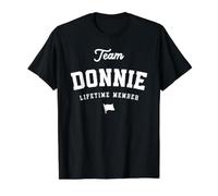 Team Donnie Lifetime Member Funny Name Donnie Value Graphic T-Shirt, Men, Black, M