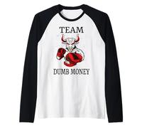 Team Dumb Money Funny Meme Stock Raglan Baseball Tee