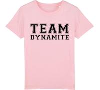 Team Dynamite - Childrens/Kids 100% Organic Cotton T-Shirt - Cotton Pink - 7-8 Years