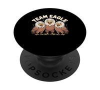 Team Eagle Patriotic Soaring Raptor Freedom Cartoon US Bird PopSockets Adhesive PopGrip