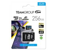 Team Elite A1 256GB Micro SDXC UHS-1 Flash Card with Adapter (for Android & 4K)