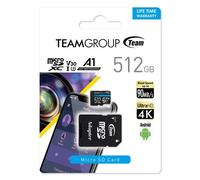 Team Elite A1 512GB Micro SDXC UHS-1 Flash Card with Adapter (for Android & 4K)