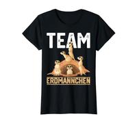 Team Erdmännchen Retro Meerkat Children's Girls Erdmännchen Value Graphic T-Shirt, Women, Black, M