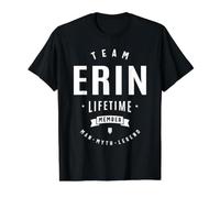 Team Erin Lifetime Member Funny Name Erin Value Graphic T-Shirt, Men, Black, L