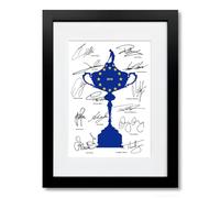 Team Europe Ryder Cup Winners 2025 Signed Poster Photo Print Autograph Framed Memorabilia Golf Golfing Golfer Gift Rory Mcilroy Justin Rose Tommy Fleetwood (2018 A4 Framed & Mounted)