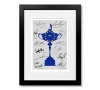 Team Europe Ryder Cup Winners 2025 Signed Poster Photo Print Autograph Framed Memorabilia Golf Golfing Golfer Gift Rory Mcilroy Justin Rose Tommy Fleetwood (2025 A4 Framed & Mounted)