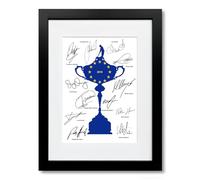 Team Europe Ryder Cup Winners 2025 Signed Poster Photo Print Autograph Framed Memorabilia Golf Golfing Golfer Gift Rory Mcilroy Justin Rose Tommy Fleetwood (2010 A4 Framed & Mounted)