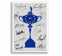 Team Europe Ryder Cup Winners 2025 Signed Poster Photo Print Autograph Framed Memorabilia Golf Golfing Golfer Gift Rory Mcilroy Justin Rose Tommy Fleetwood (2025 A3 Poster Only)