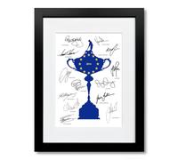Team Europe Ryder Cup Winners 2025 Signed Poster Photo Print Autograph Framed Memorabilia Golf Golfing Golfer Gift Rory Mcilroy Justin Rose Tommy Fleetwood (2014 A4 Framed & Mounted)