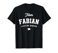 Team Fabian Lifetime Member Funny Name Fabian Value Graphic T-Shirt, Men, Black, S