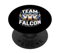 Team Falcon Cartoon Bird of Prey for Birthday Nature Fans PopSockets Adhesive PopGrip