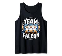 Team Falcon Cartoon Bird of Prey for Birthday Nature Fans Tank Top