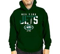 Team Fan Apparel Adult NFL Diagonal Fade Fleece Hooded Sweatshirt - Unisex Tagless - Officially Licensed Football Pullover (New York Jets - Green, Adult Large)