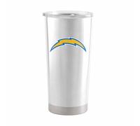 Team Fan Apparel NFL 20oz Gameday Stainless Steel Tumbler, Insulated For Hot & Cold, Slider Lid, On-The-Go Travel, Officially Licensed (Los Angeles Chargers - White)