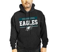Team Fan Apparel NFL Adult Gameday Charcoal Hooded Sweatshirt - Cotton & Polyester Blend - Stay Warm and Represent Your Team, Charcoal, XL