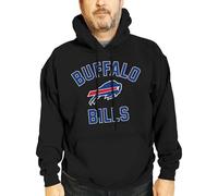 Team Fan Apparel NFL Adult Gameday Hooded Sweatshirt - Poly Fleece Cotton Blend - Stay Warm and Represent Your Team in Style, Black, XL