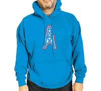 Team Fan Apparel NFL Adult Unisex Modern Throwback Ultra Soft Fleece Hooded Sweatshirt, Heathered Football Hoodie, Light Blue, XXL
