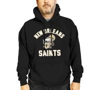 Team Fan Apparel NFL Adult Unisex Retro Gameday Ultra Soft Fleece Hooded Sweatshirt, Officially Licensed Football Hoodie, Black, Large
