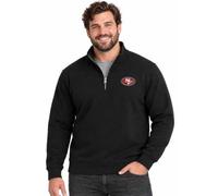 Team Fan Apparel NFL Adult Unisex Team Logo Quarter Zip Pullover Sweatshirt, Mid-Weight Officially Licensed Fleece Apparel