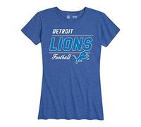 Team Fan Apparel NFL Gameday Women's Relaxed Fit T-Shirt - Rib Neck Contour - Tagless Short Sleeve Tee - Stay Cool & Stylish, Royal, XL