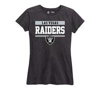 Team Fan Apparel NFL Womens Plus Size Relaxed Fit T-Shirt, Gameday Apparel, Tagless Rib Neck Contour Fit Short Sleeve Tee, Charcoal, L