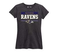 Team Fan Apparel NFL Women's Team Block Charcoal Tagless T-Shirt - Cotton Blend - Rock Game Day with Perfect Comfort & Style