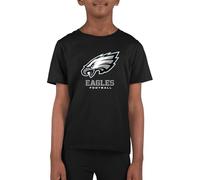Team Fan Apparel Youth NFL Ultimate Fan Logo Short Sleeve T-Shirt - 100% Cotton Tagless Football Tee - Officially Licensed, Philadelphia Eagles - Black, L