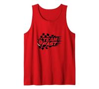 Team Fast Racing Enthusiasts Speedway Motif Tank Top, Men, Red, X-Large