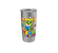 Team Fourth Grade Cute Frog Reading Back to School Classroom Stainless Steel Insulated Tumbler