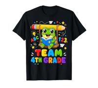 Team Fourth Grade Cute Frog Reading Back to School Classroom T-Shirt