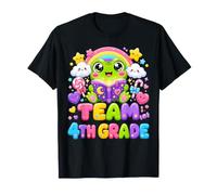 Team Fourth Grade Cute Frog Reading Back to School Classroom T-Shirt
