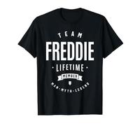 Team Freddie Lifetime Member Funny Name Freddie Value Graphic T-Shirt, Men, Black, XL