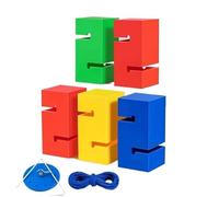 Team Game Field Day Games for Young Adults, Outdoor Activities, Family Reunion Games, Fun Team Stacking Tower Games(Multi-color,5PCS)