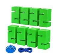 Team Game Field Day Games for Young Adults, Outdoor Activities, Family Reunion Games, Fun Team Stacking Tower Games(Green,8PCS)