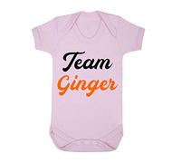 Team Ginger Statement Baby Grow Vest, 3-6 Months, Pastel Pink