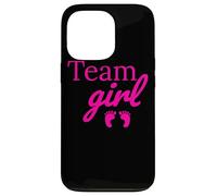 Team Girl Pink Baby Shower Gender Reveal Party Case for iPhone 13 Pro